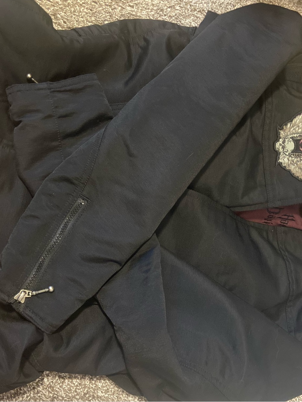Harley-Davidson Black Bomber Jacket with Embroidered Crest